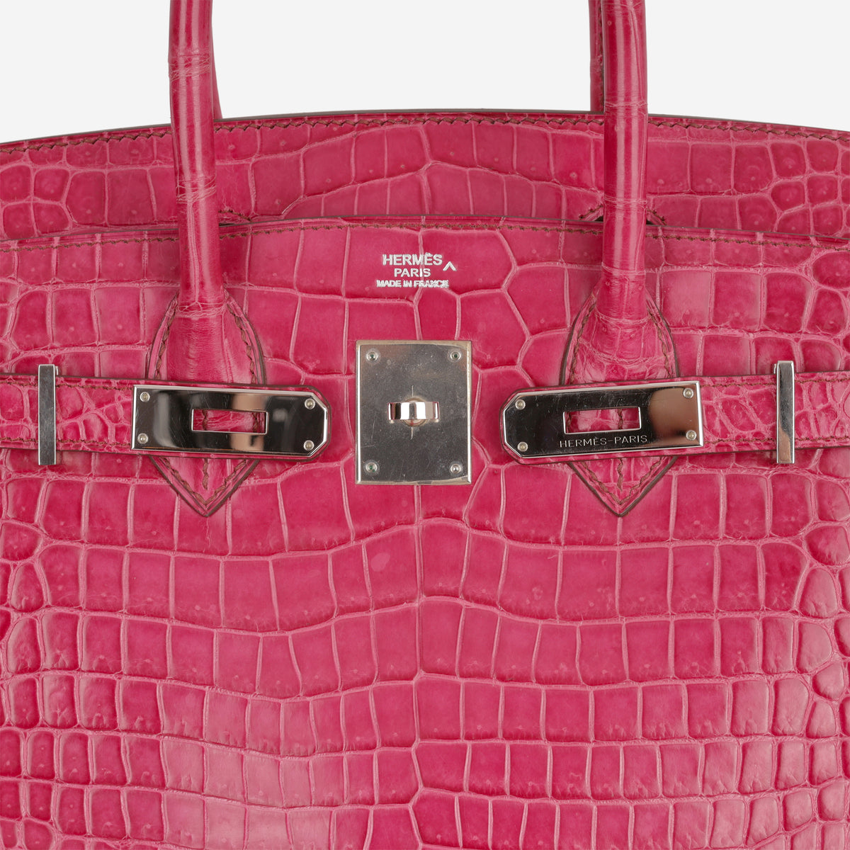 Hermès Birkin 30 - Rose Scheherazade Crocodile Porosus | Palladium Hardware