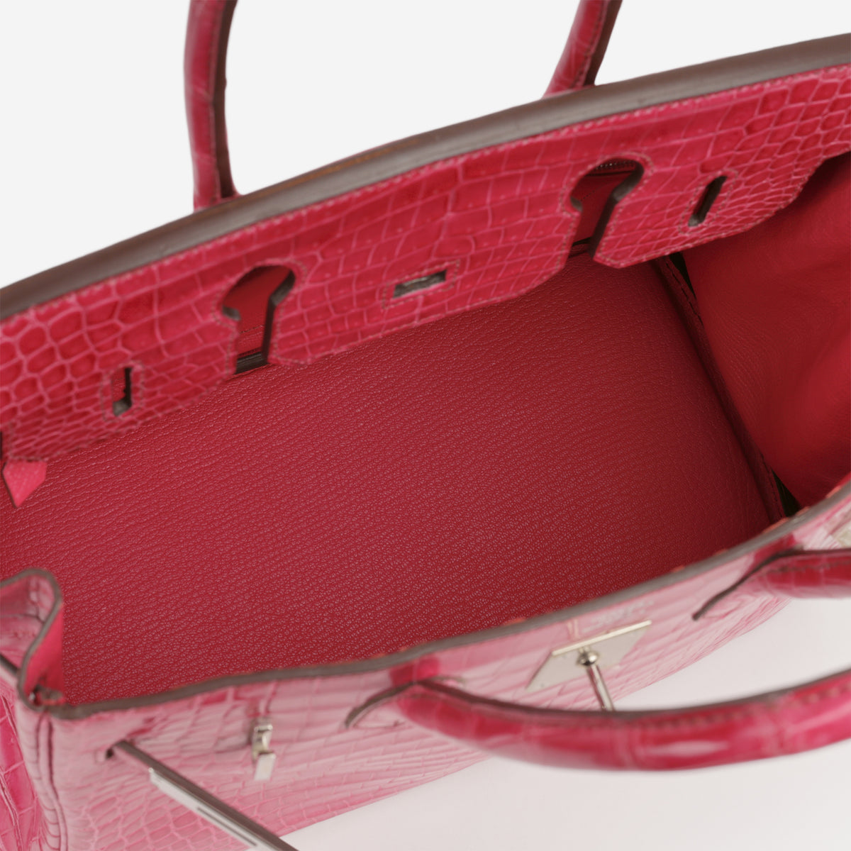 Hermès Birkin 30 - Rose Scheherazade Crocodile Porosus | Palladium Hardware