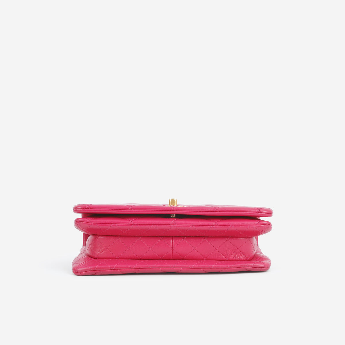 Chanel On and On Small Flap - Fuchsia Lambskin | Gold Hardware