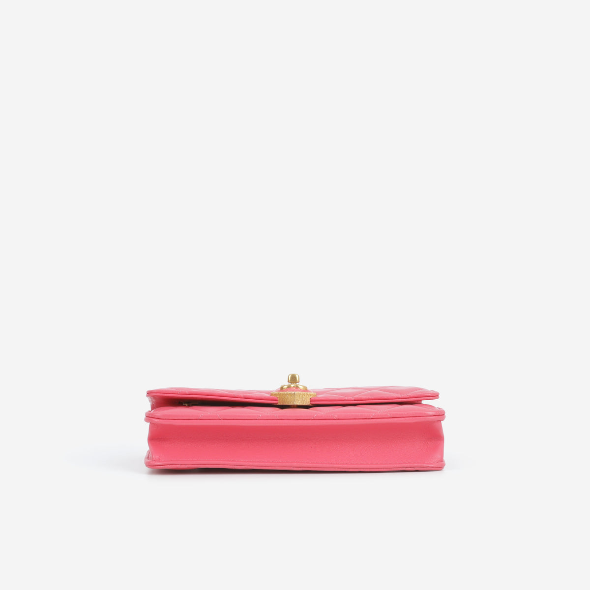 Chanel COCO Heart WOC - Bright Pink Lambskin | Aged Gold Hardware