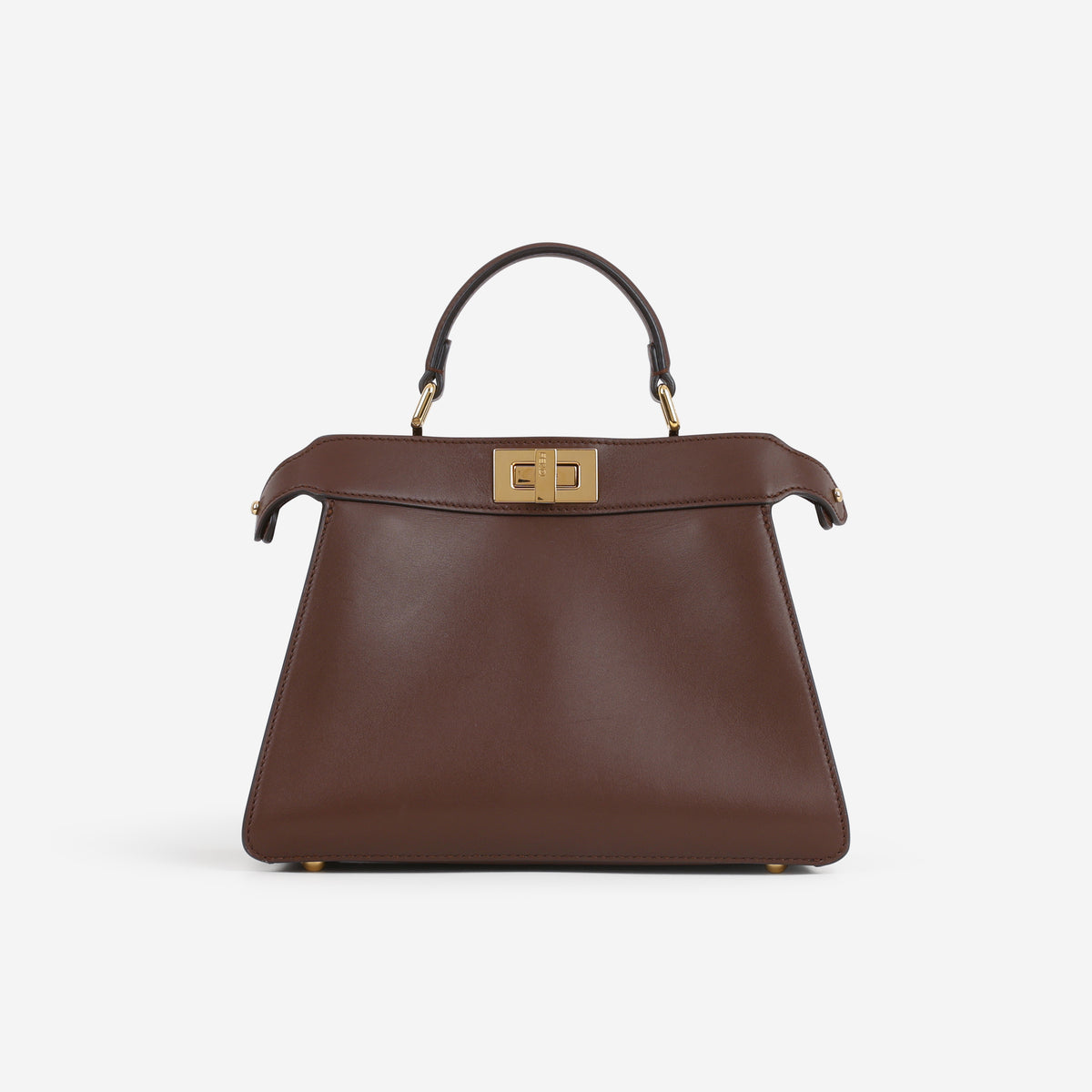 Fendi Small Peekaboo ISeeU - Brown Calfskin / Blooming Crystals | Gold Hardware