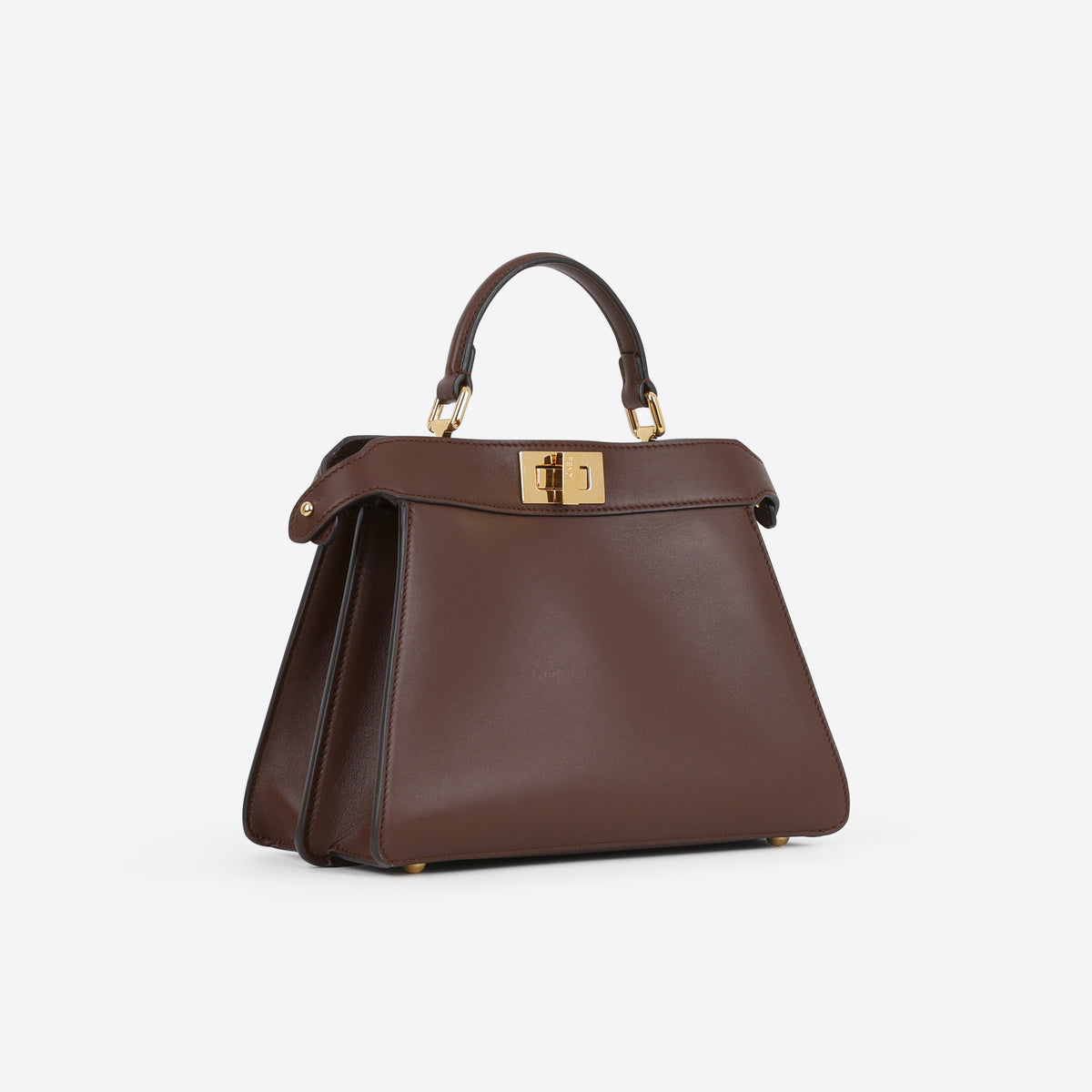 Fendi Small Peekaboo ISeeU - Brown Calfskin / Blooming Crystals | Gold Hardware