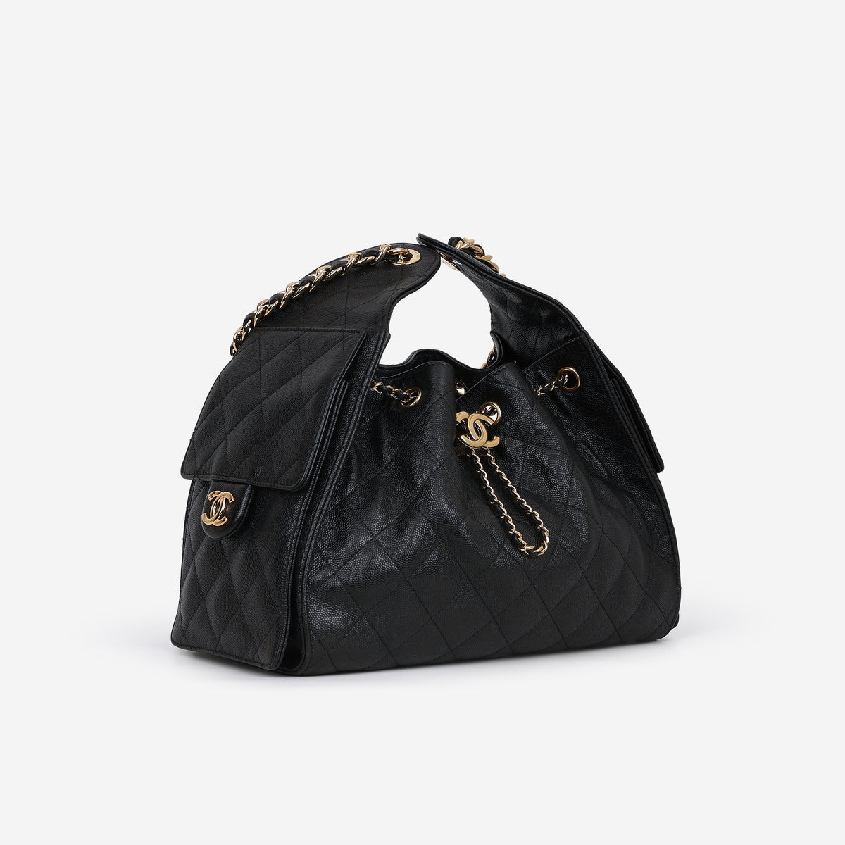 Chanel Small 25 Hobo - Black Caviar | Polished Gold Hardware
