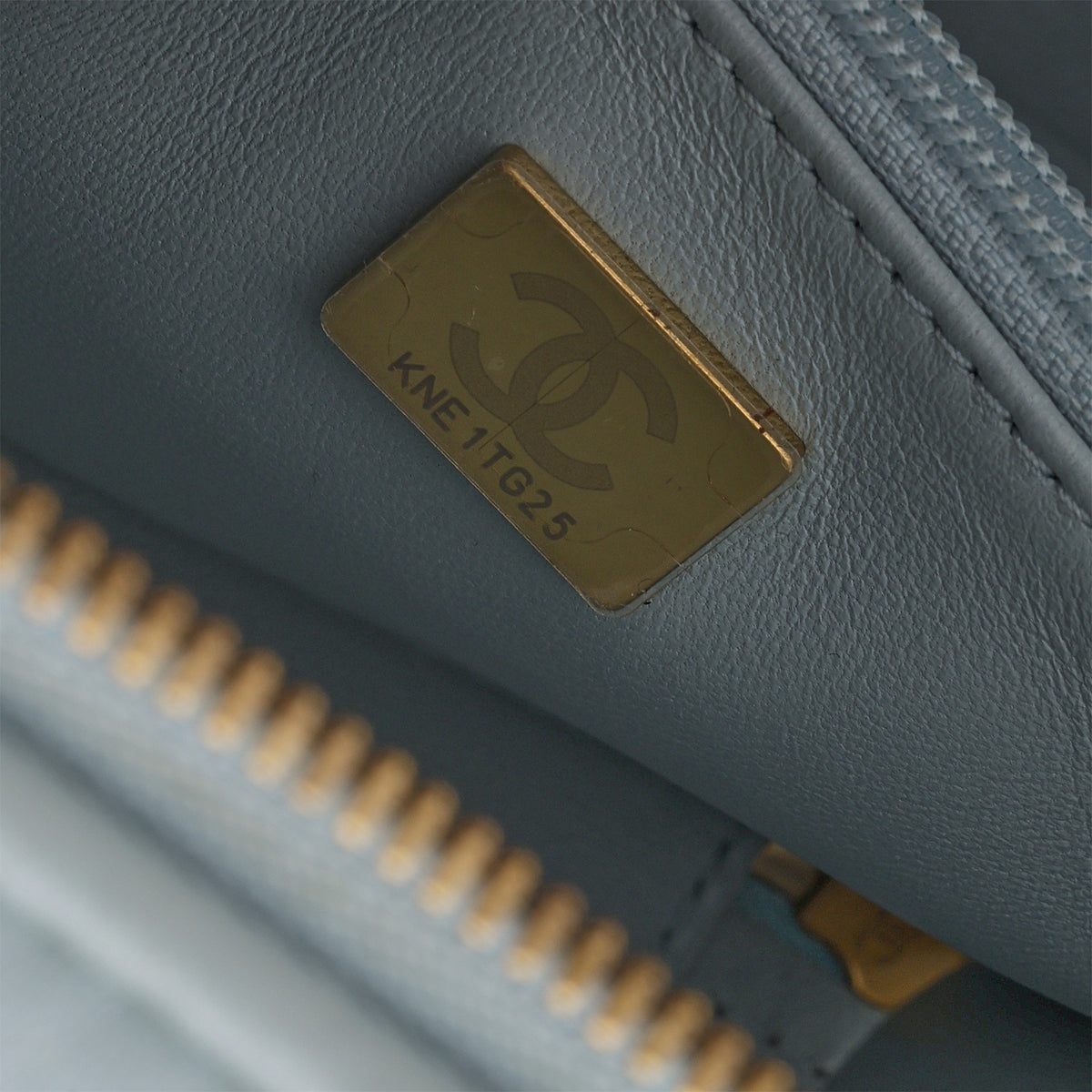 Chanel Small CC Bubble Vanity Case - Blue Lambskin | Aged Gold Hardware