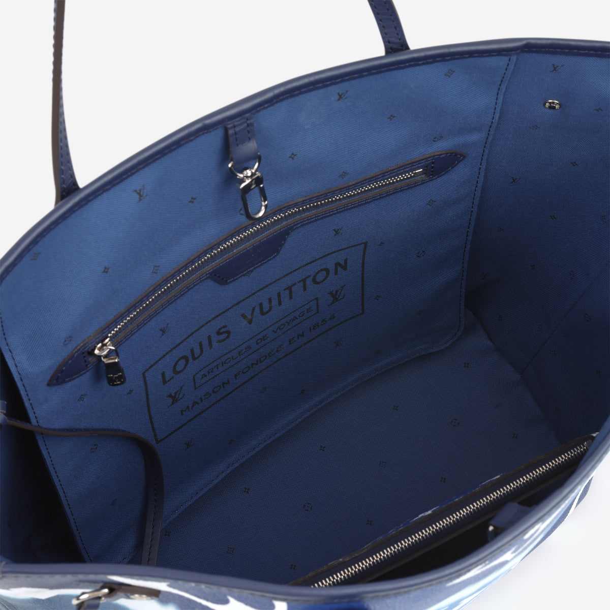 Louis Vuitton Neverfull MM - Navy Escale Monogram | Silver Hardware