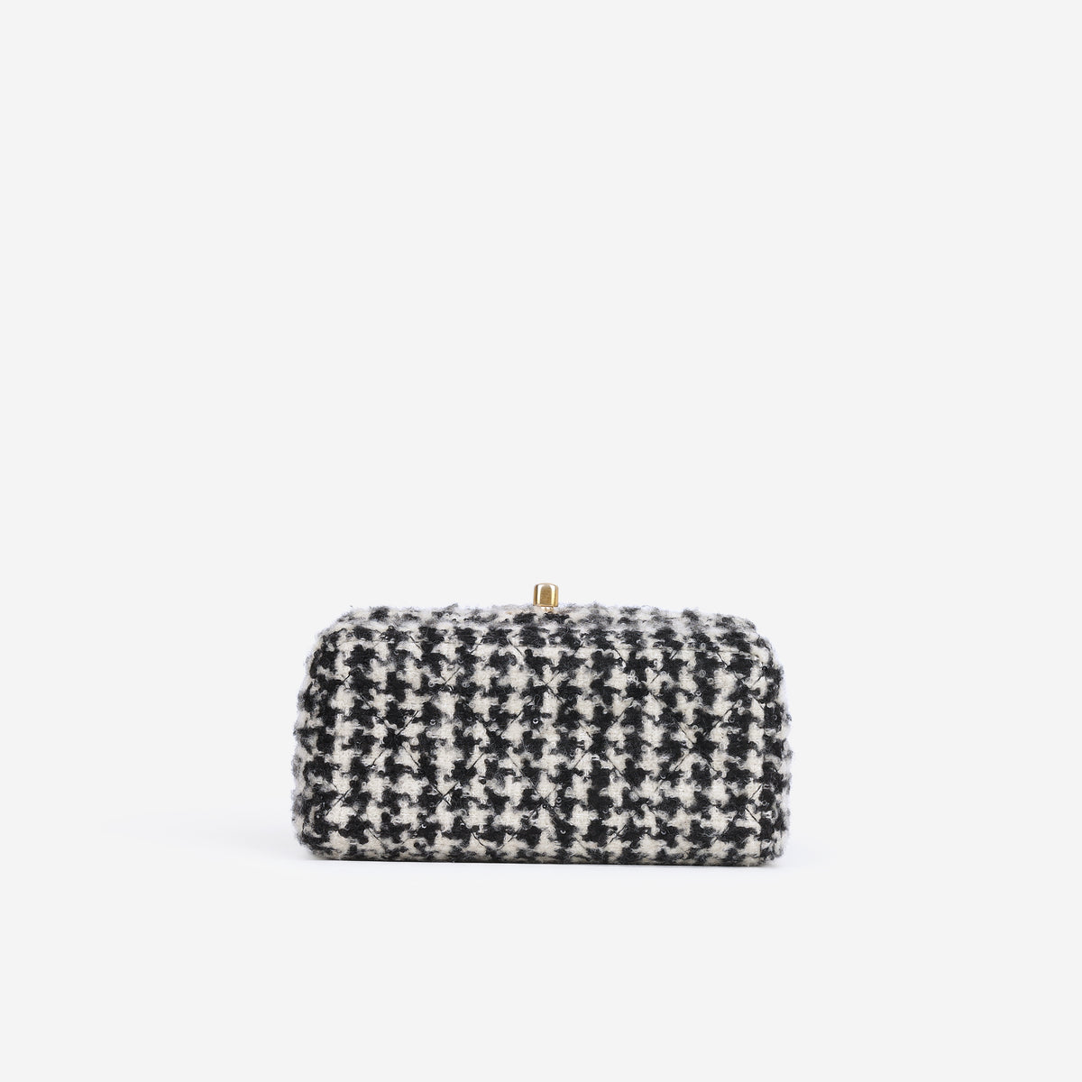 Chanel Mini Square Flap - Sequin Houndstooth Tweed | Gold Hardware