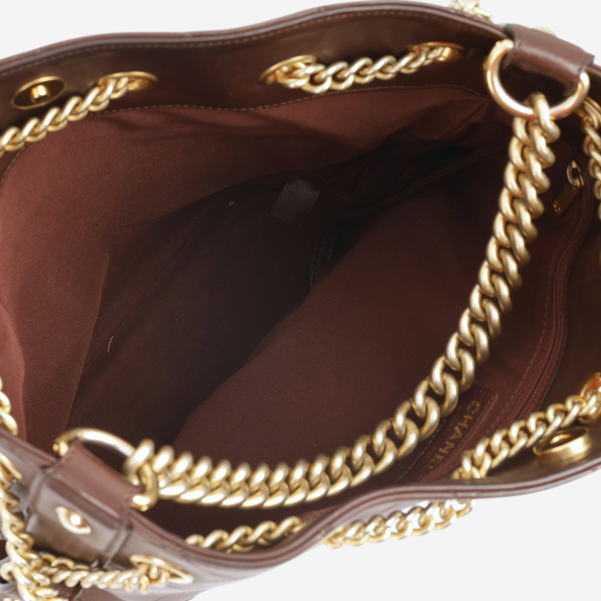 Chanel Paris - Cuba "On My Shoulder" Tote - Dark Brown Lambskin | Aged Gold Hardware