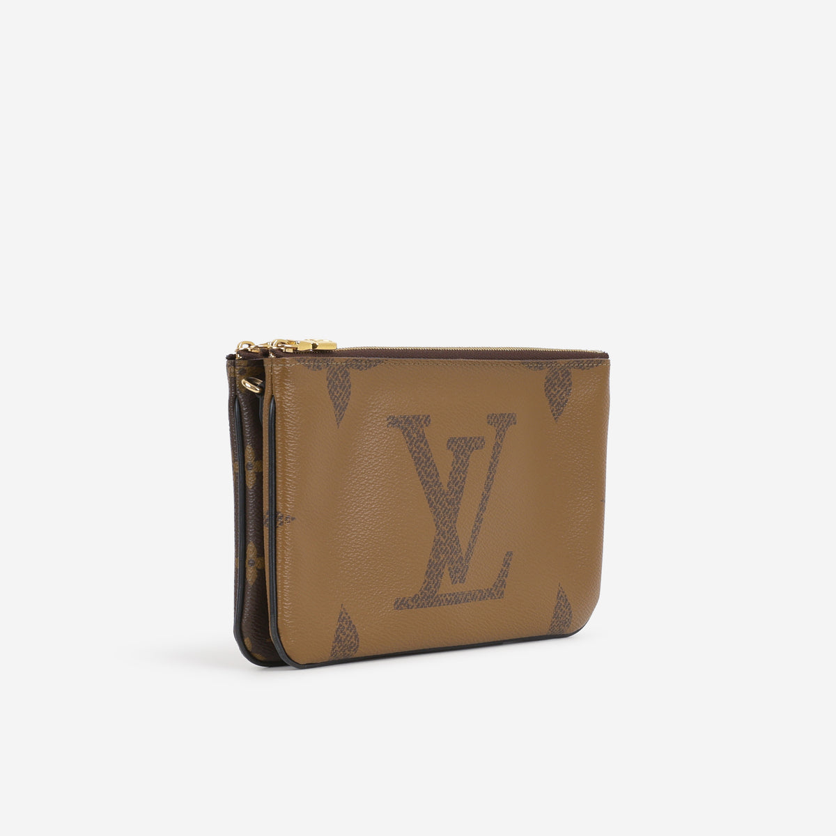 Louis Vuitton Double Zip Pochette - Monogram Giant / Reverse | Gold Hardware