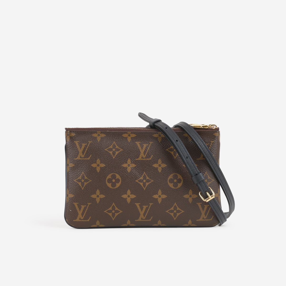 Louis Vuitton Double Zip Pochette - Monogram Giant / Reverse | Gold Hardware