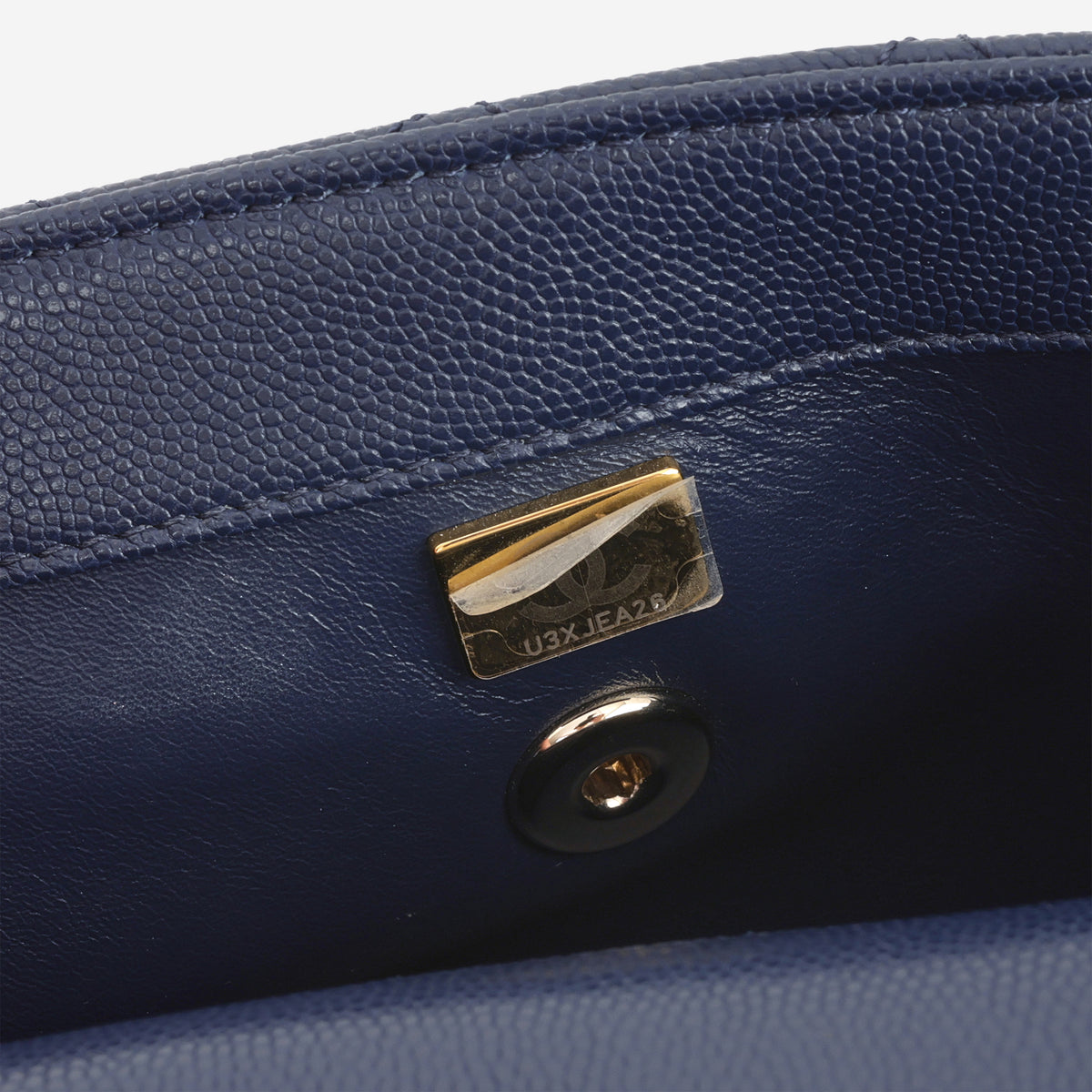 Chanel Small Coco Handle - Navy Caviar | Champagne Gold Hardware