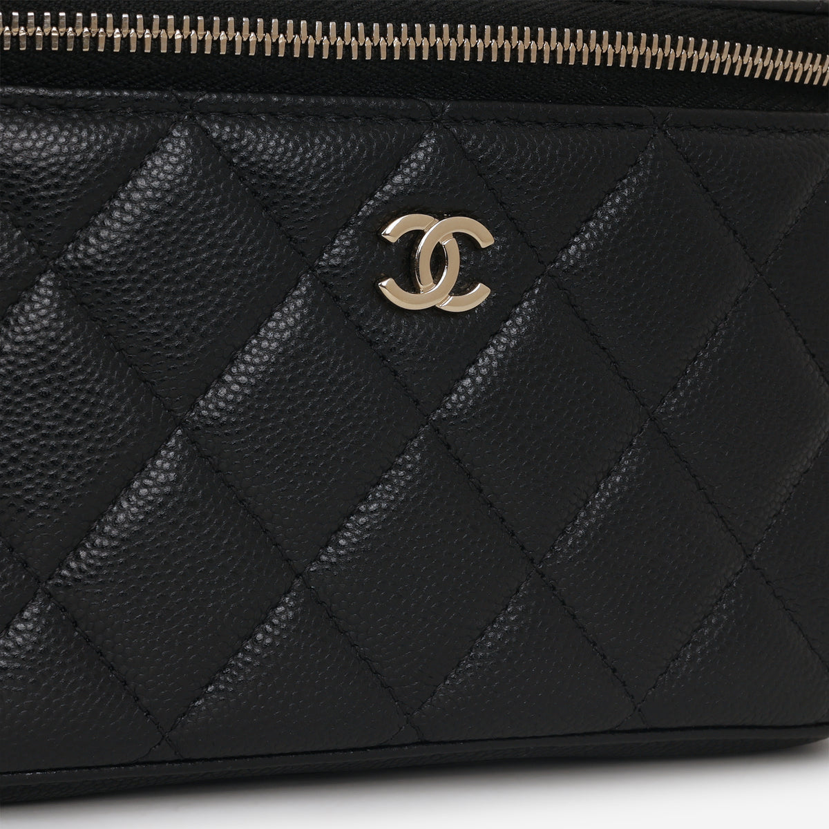 Chanel Small Vanity on Chain - Black Caviar | Champagne Gold Hardware