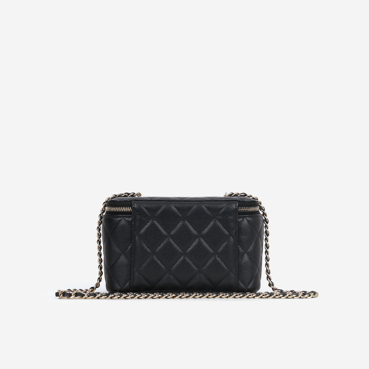 Chanel Small Vanity on Chain - Black Caviar | Champagne Gold Hardware