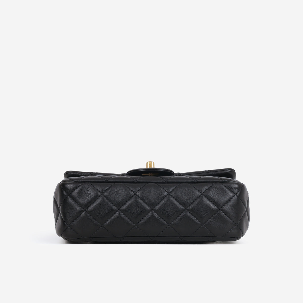 Chanel Mini Rectangular Pearl Crush - Black Lambskin | Aged Gold Hardware