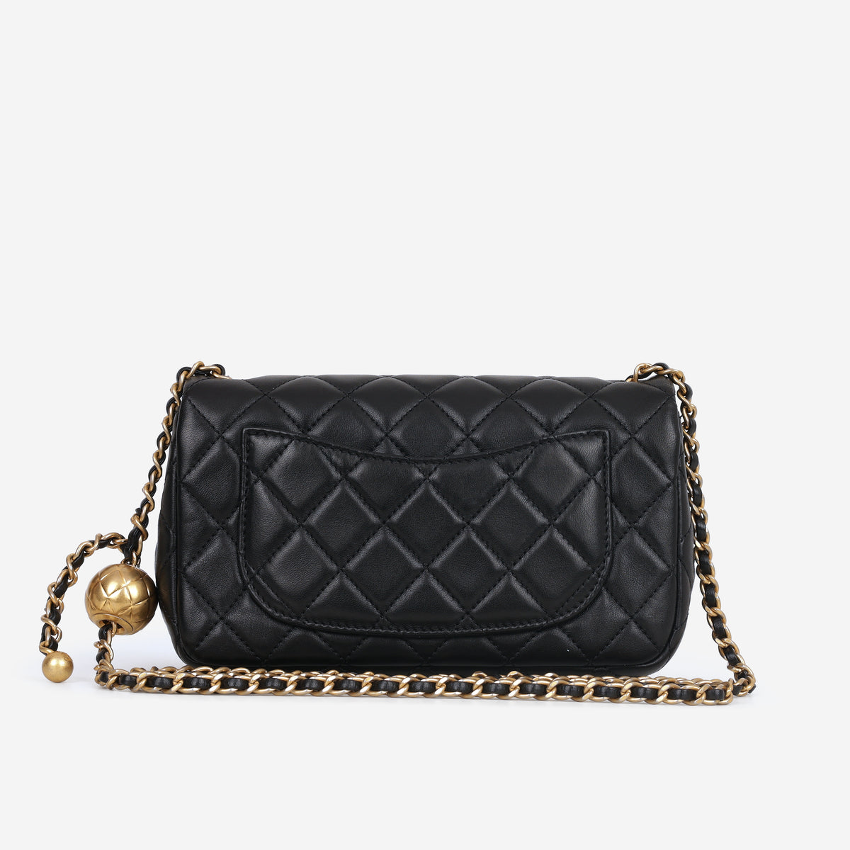 Chanel Mini Rectangular Pearl Crush - Black Lambskin | Aged Gold Hardware