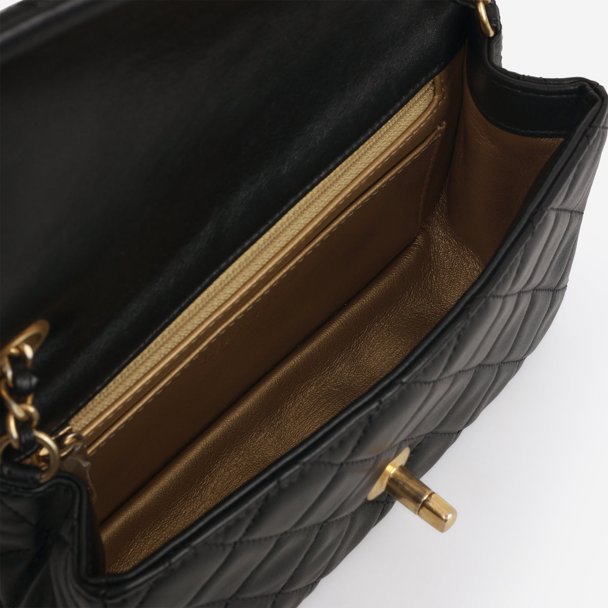 Chanel Mini Rectangular Pearl Crush - Black Lambskin | Aged Gold Hardware