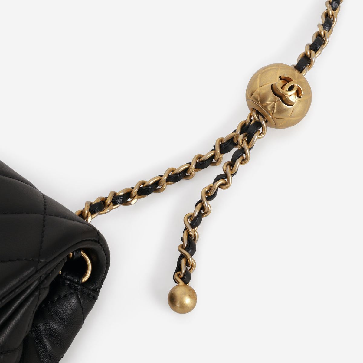 Chanel Mini Rectangular Pearl Crush - Black Lambskin | Aged Gold Hardware