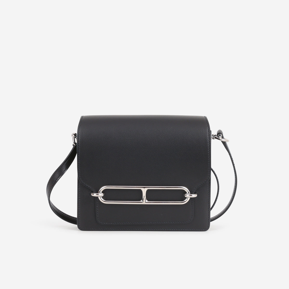 Hermès Mini Roulis - Noir Evergrain | Palladium Hardware