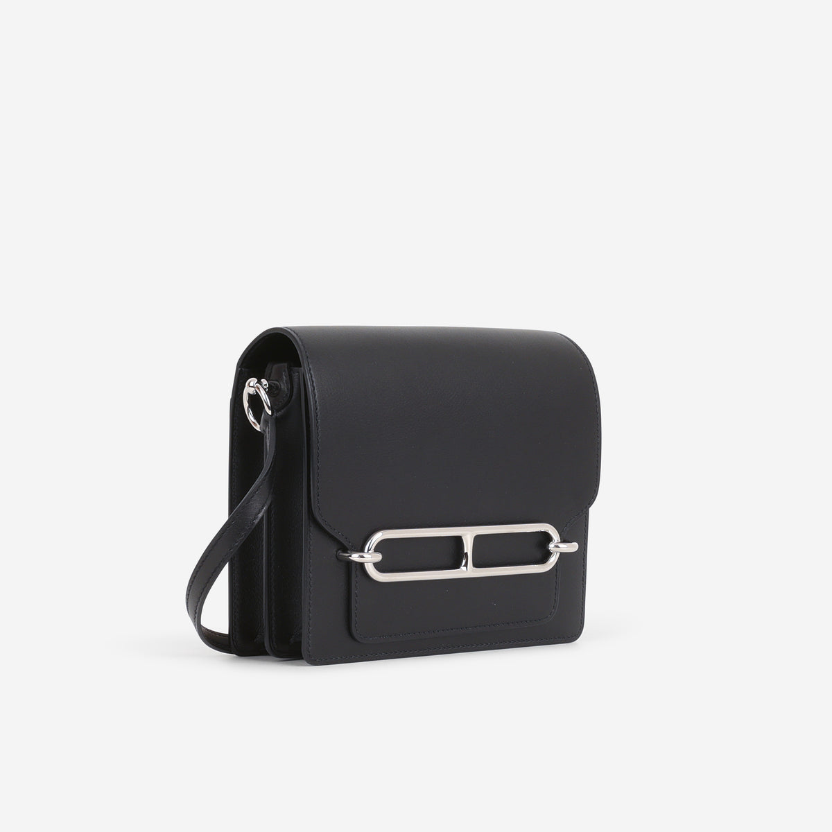 Hermès Mini Roulis - Noir Evergrain | Palladium Hardware
