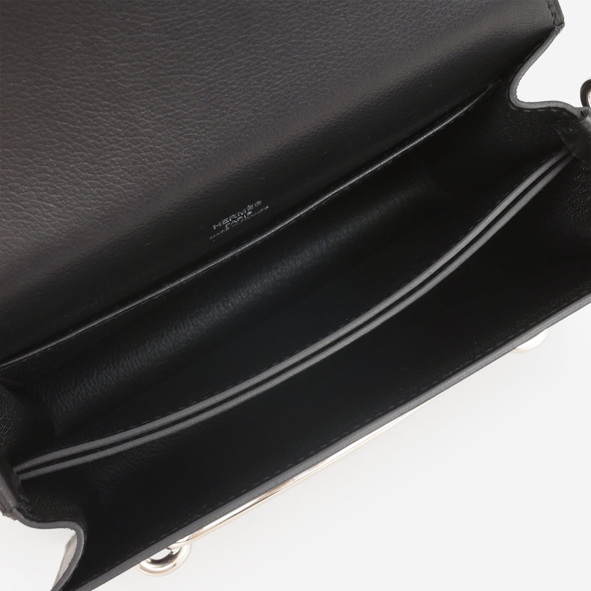 Hermès Mini Roulis - Noir Evergrain | Palladium Hardware