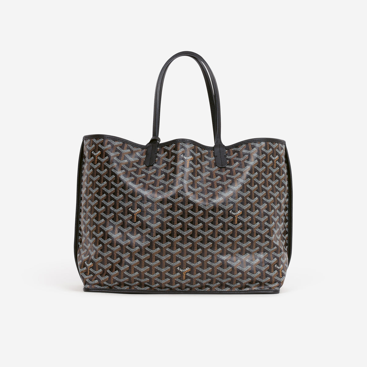 Goyard Anjou GM - Black / Tan Goyardine | Palladium Hardware - Bagista