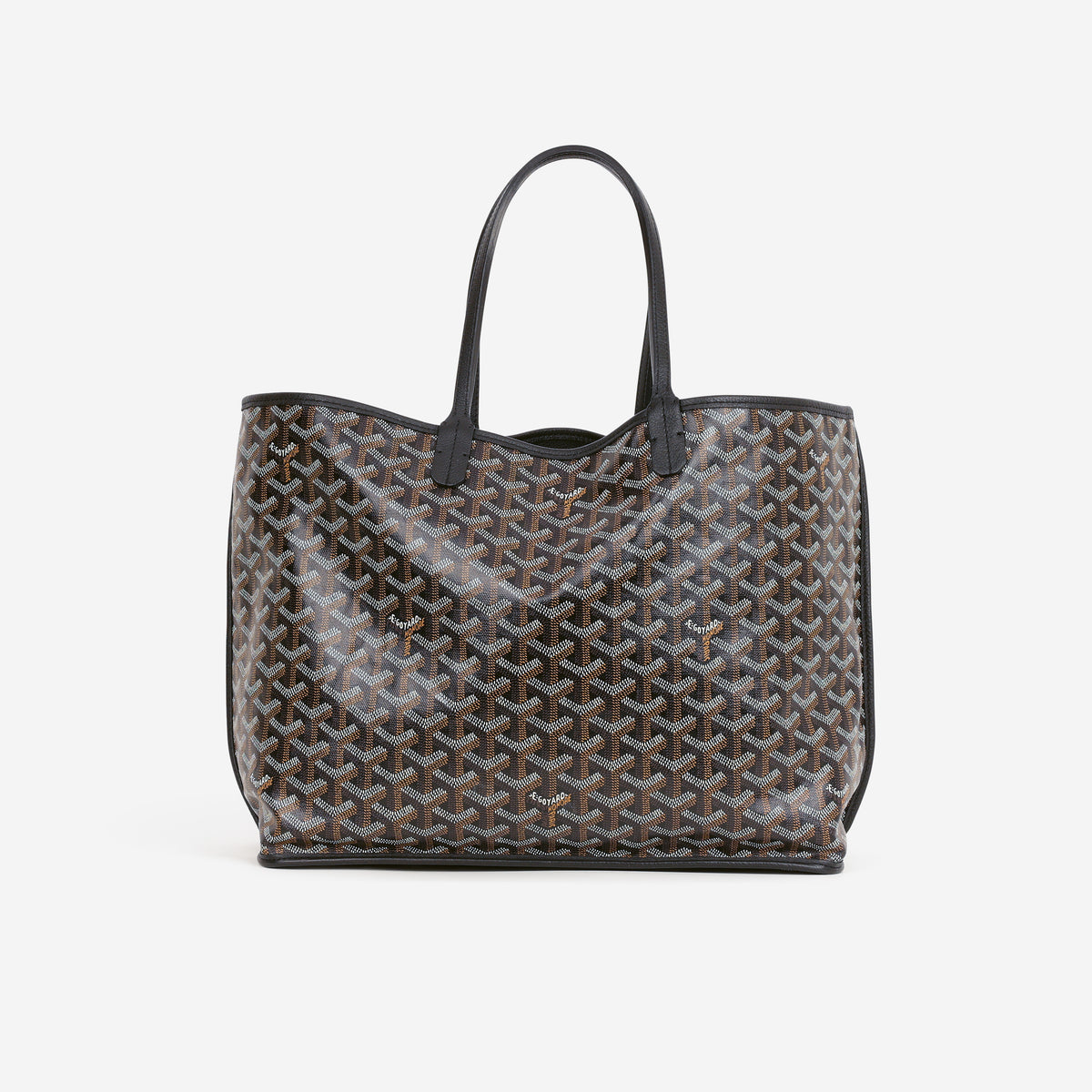 Goyard Anjou GM - Black / Tan Goyardine | Palladium Hardware - Bagista