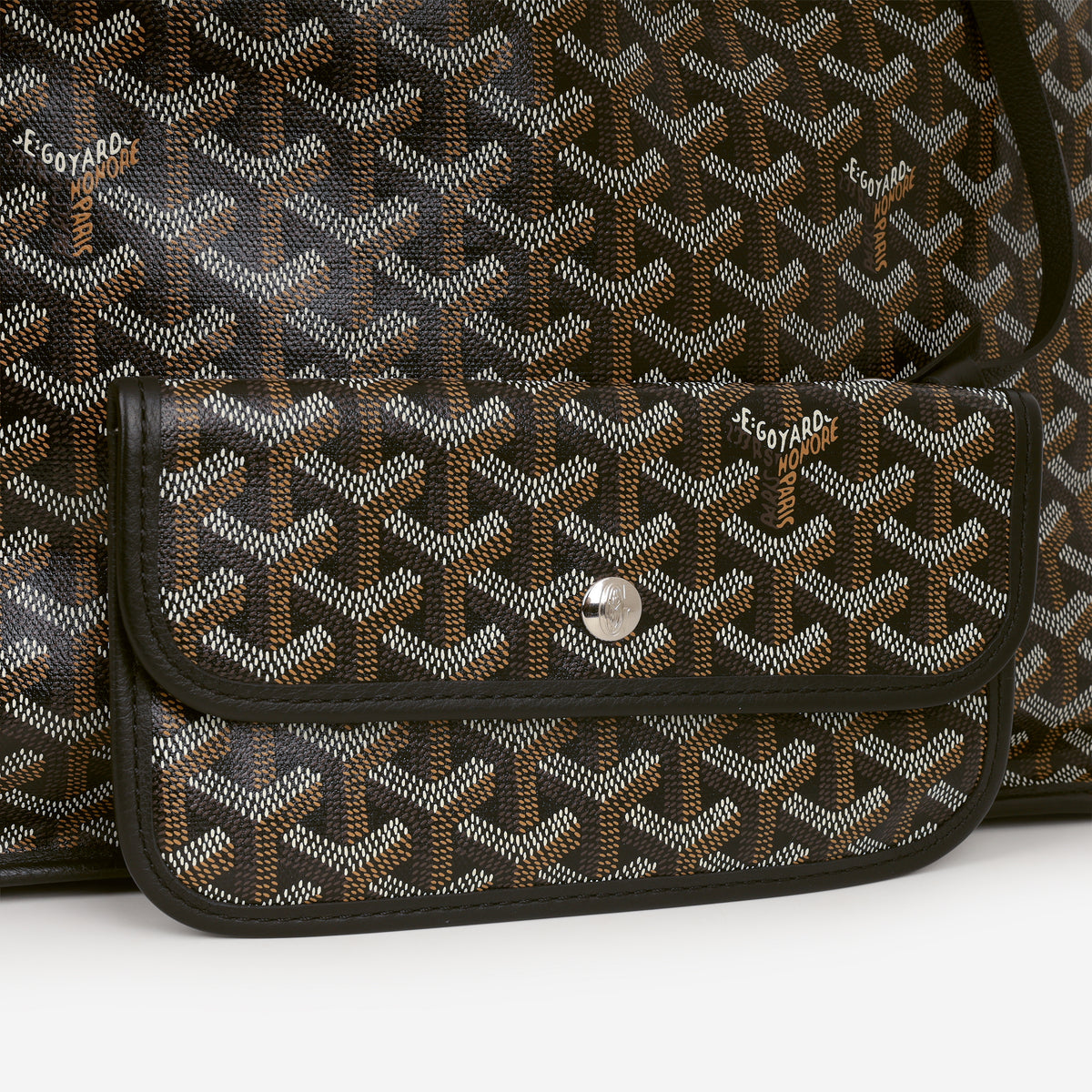 Goyard Anjou GM - Black / Tan Goyardine | Palladium Hardware - Bagista