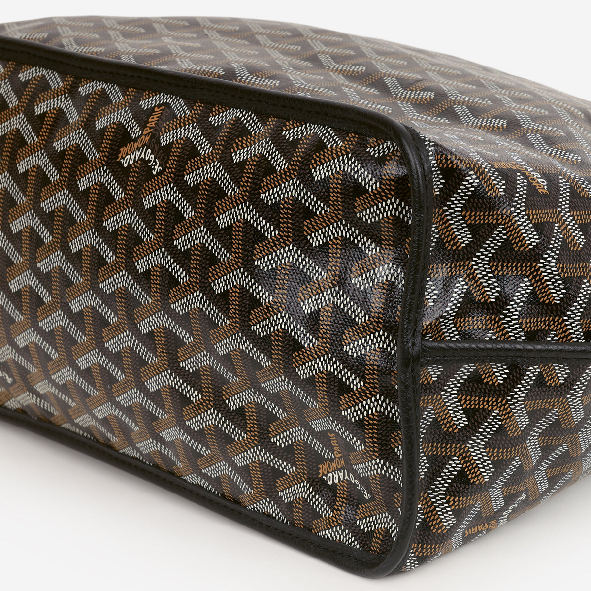 Goyard Anjou GM - Black / Tan Goyardine | Palladium Hardware - Bagista