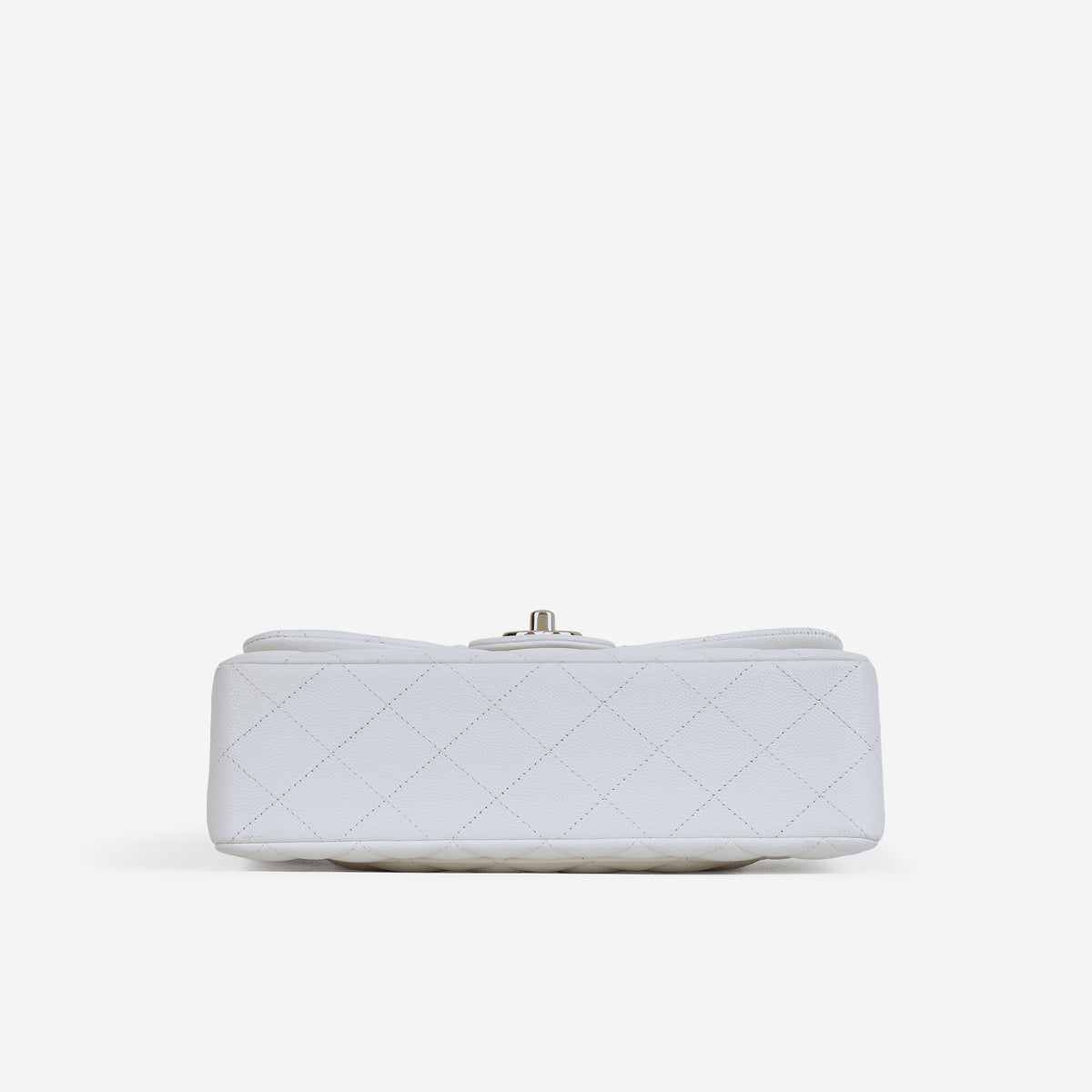 Chanel Small Classic Flap - White Caviar | Champagne Gold Hardware