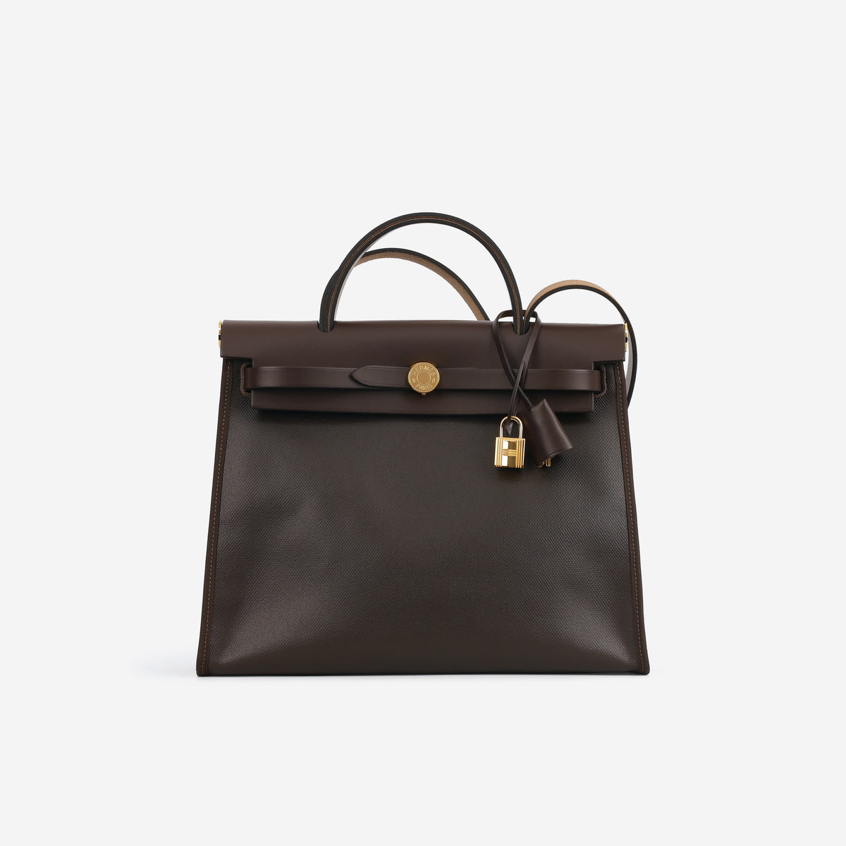 Hermés Herbag 31 - Ebene Berline Toile / Hunter | Gold Hardware