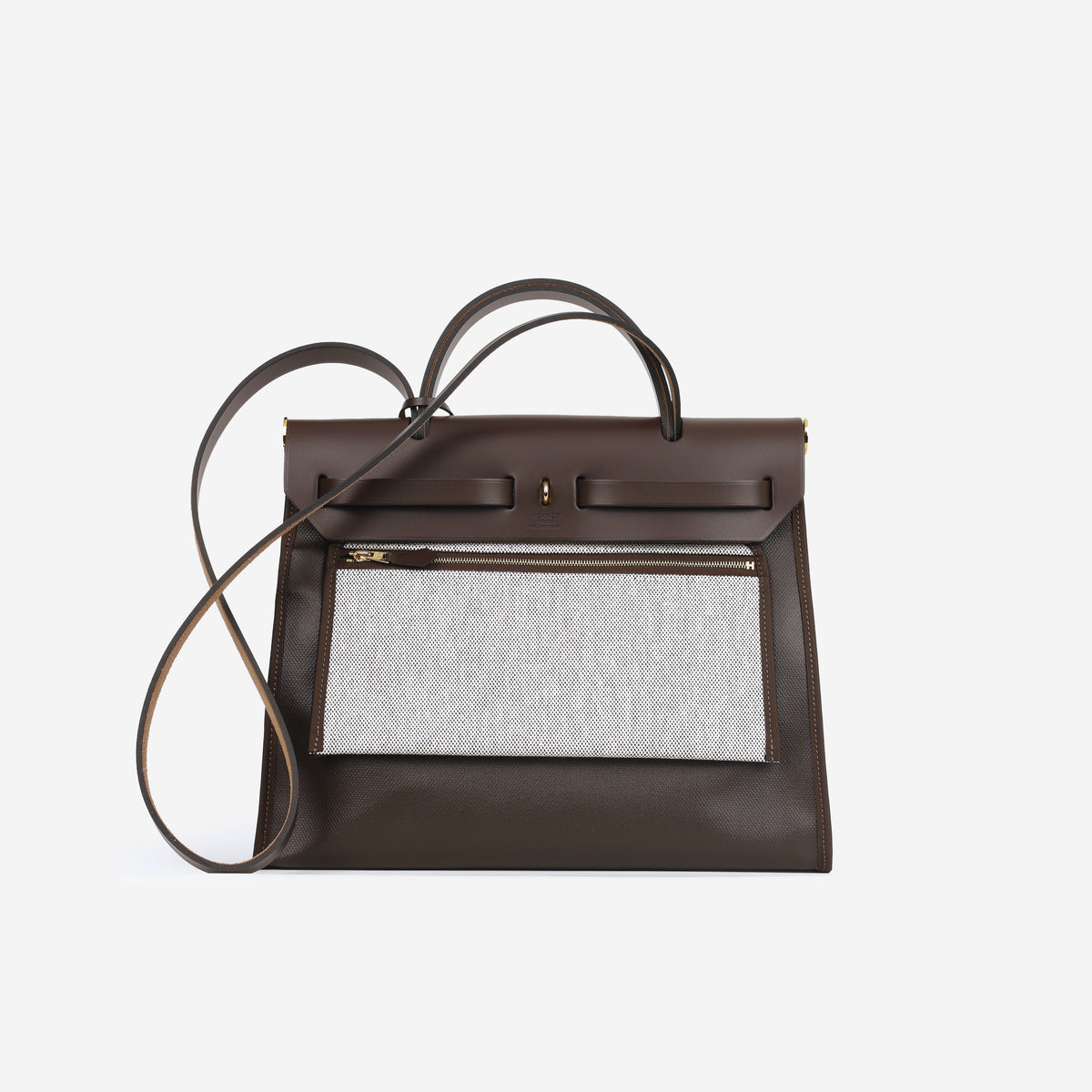 Hermés Herbag 31 - Ebene Berline Toile / Hunter | Gold Hardware