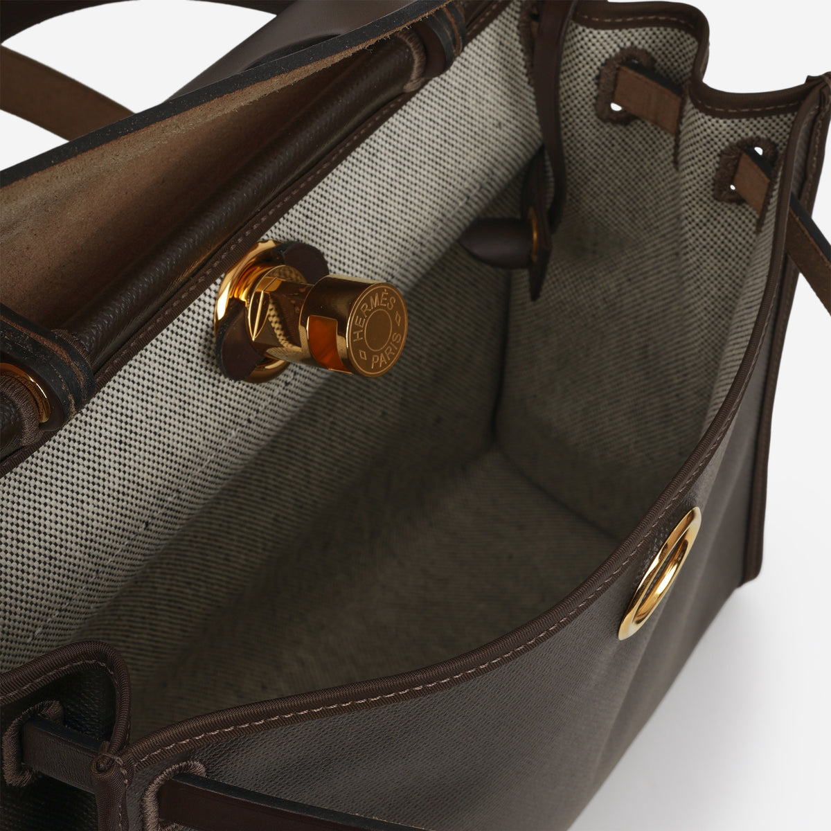 Hermés Herbag 31 - Ebene Berline Toile / Hunter | Gold Hardware