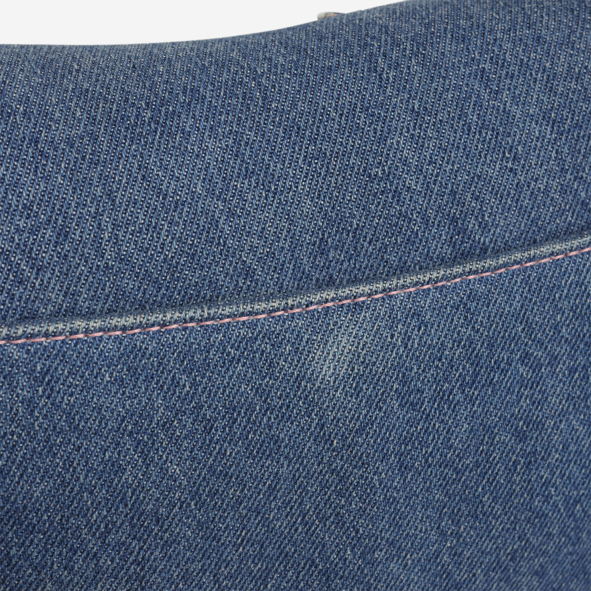 Dior Vintage Flight Saddle Bag - Blue Denim / Pink Trim | Silver Hardware