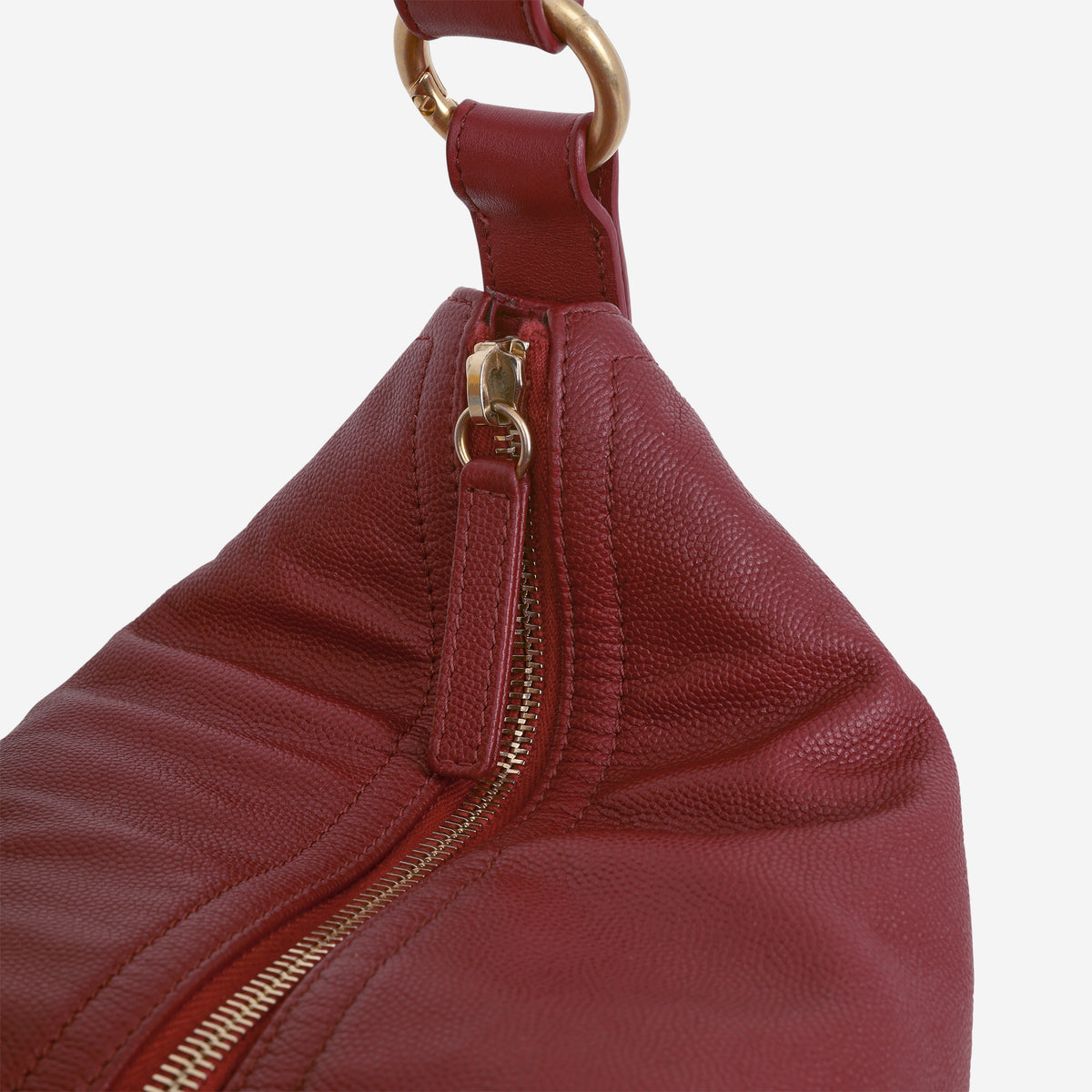Chanel Casual Style Hobo - Red Caviar | Aged Gold Hardware