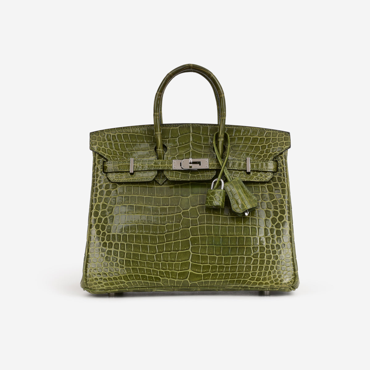 Hermès Birkin 25 - Vert Veronese Crocodile Porosus | Palladium Hardware