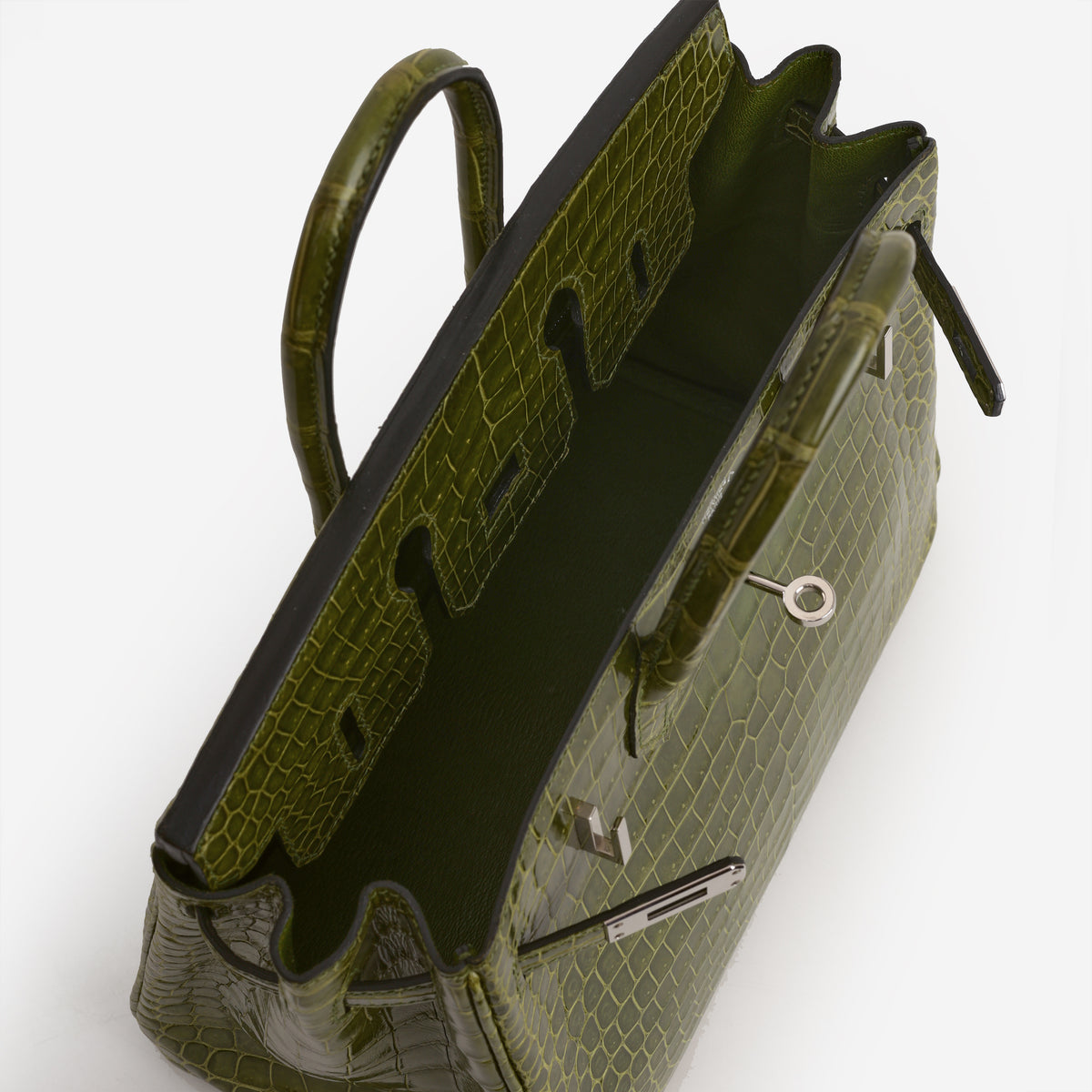 Hermès Birkin 25 - Vert Veronese Crocodile Porosus | Palladium Hardware