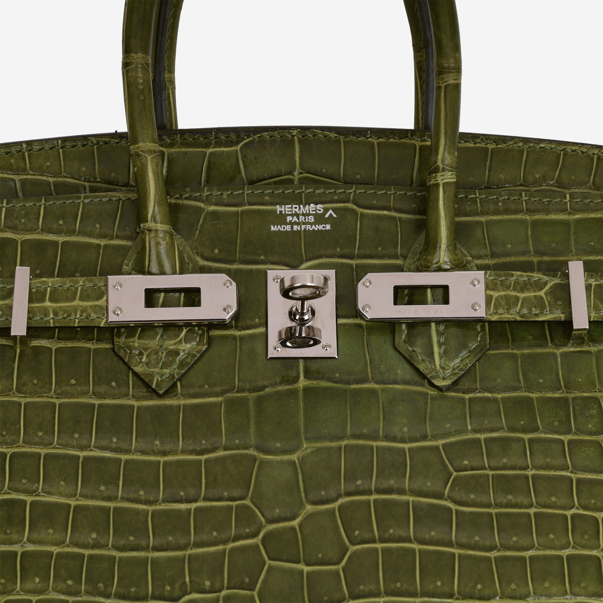 Hermès Birkin 25 - Vert Veronese Crocodile Porosus | Palladium Hardware