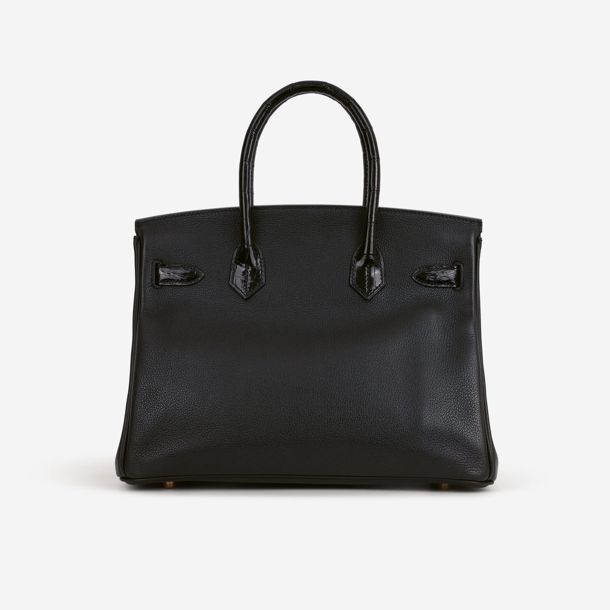Hermès Birkin 30 Touch - Noir Novillo / Crocodile Niloticus Lisse | Gold Hardware