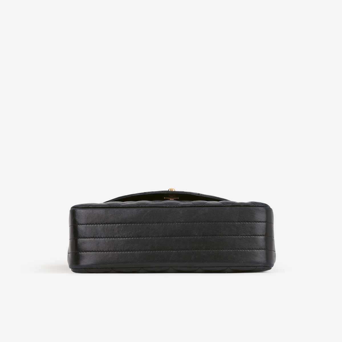 Chanel Vintage Half Moon Flap - Black Lambskin | Gold Hardware - Bagista