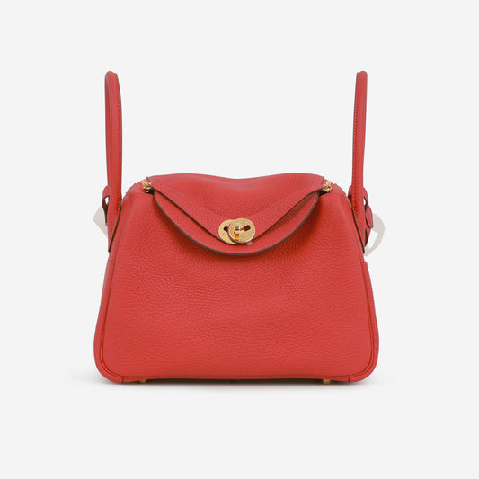 Hermès Lindy 26 - Vermillion Clemence | Gold Hardware