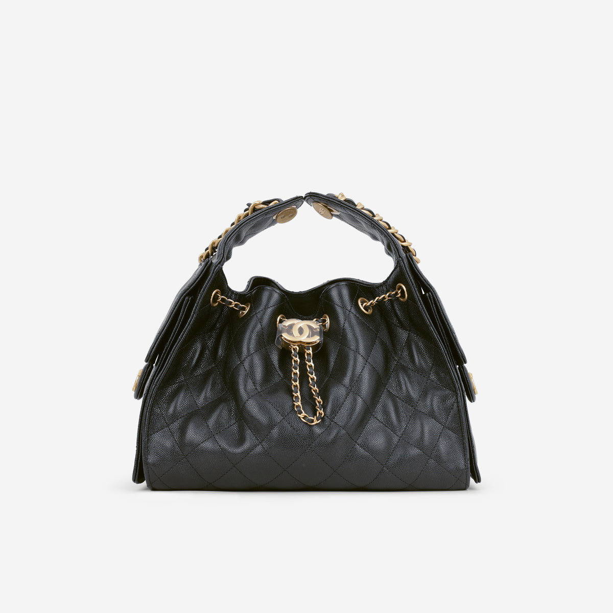 Chanel Small 25 Hobo - Black Caviar | Aged Gold Hardware