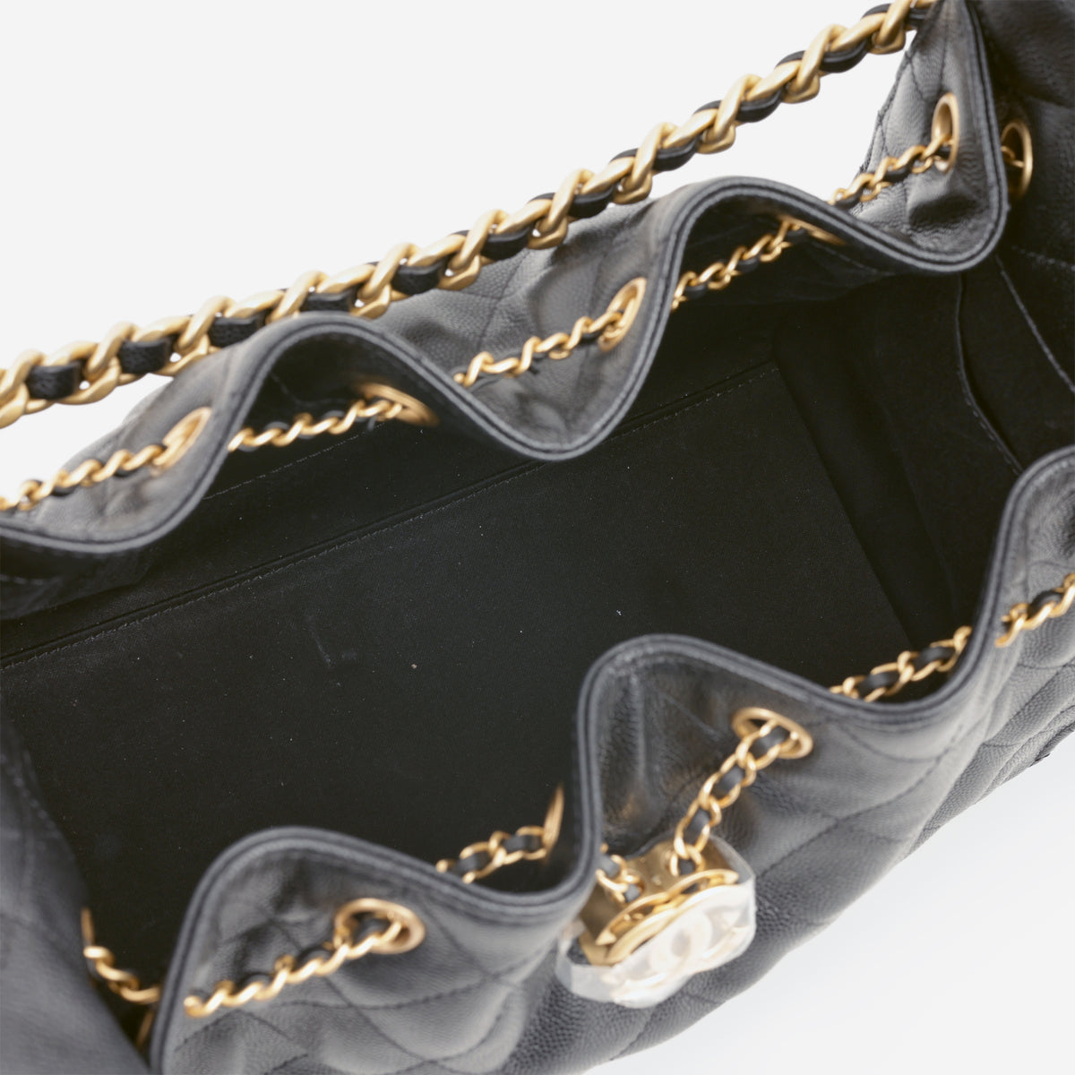 Chanel Small 25 Hobo - Black Caviar | Aged Gold Hardware