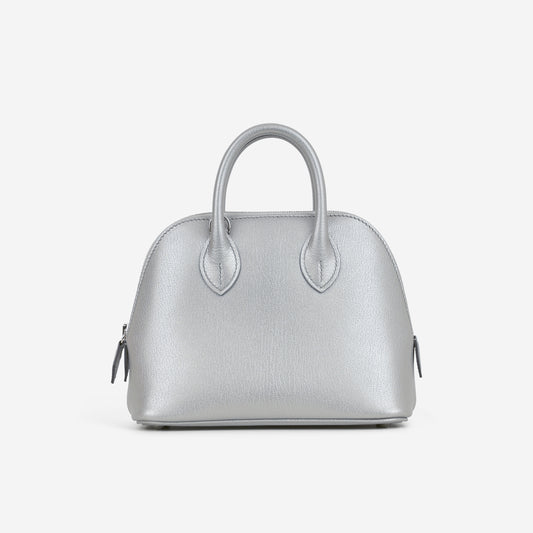 Hermès Mini Bolide - Argent Chevre Chamkilight | Palladium Hardware