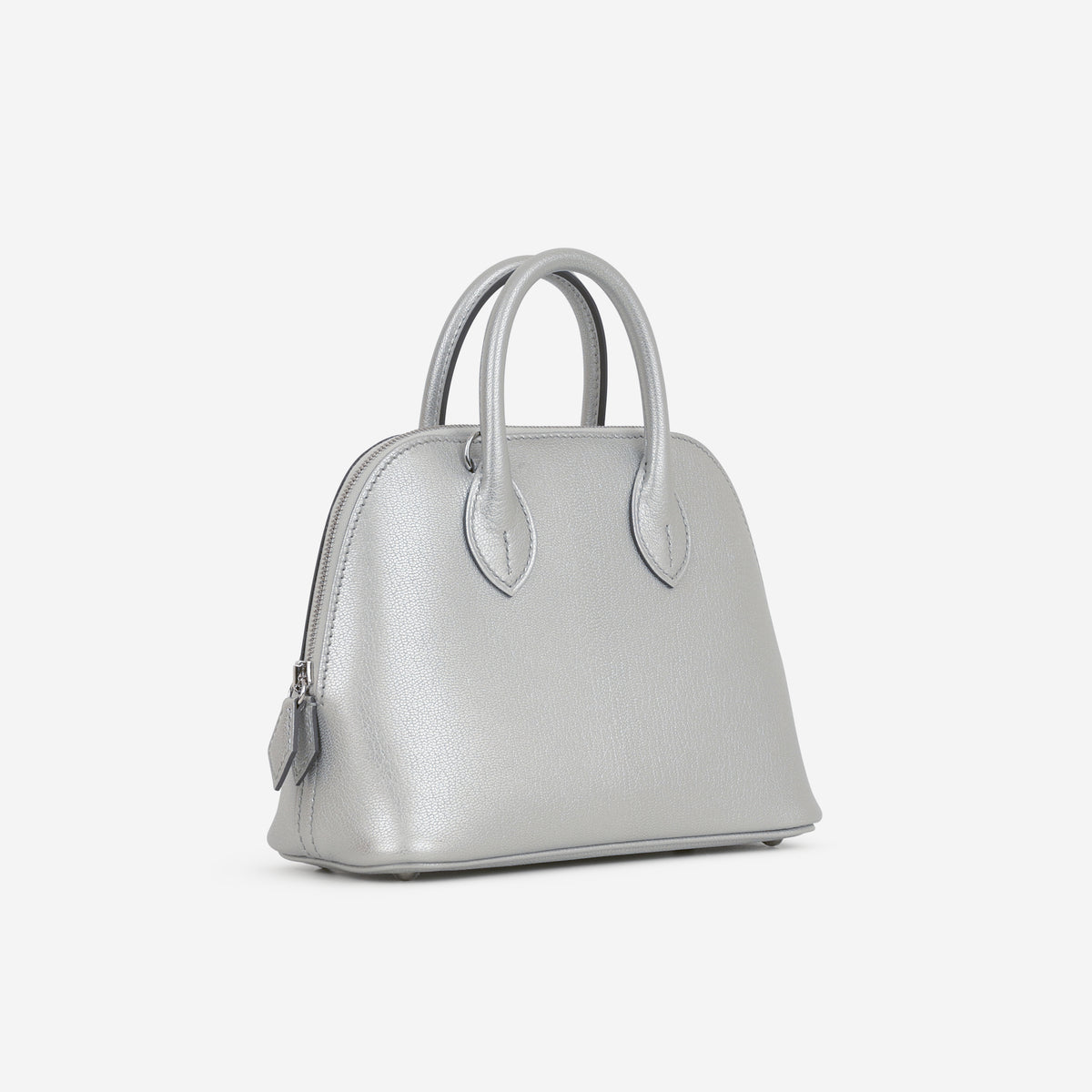Hermès Mini Bolide - Argent Chevre Chamkilight | Palladium Hardware