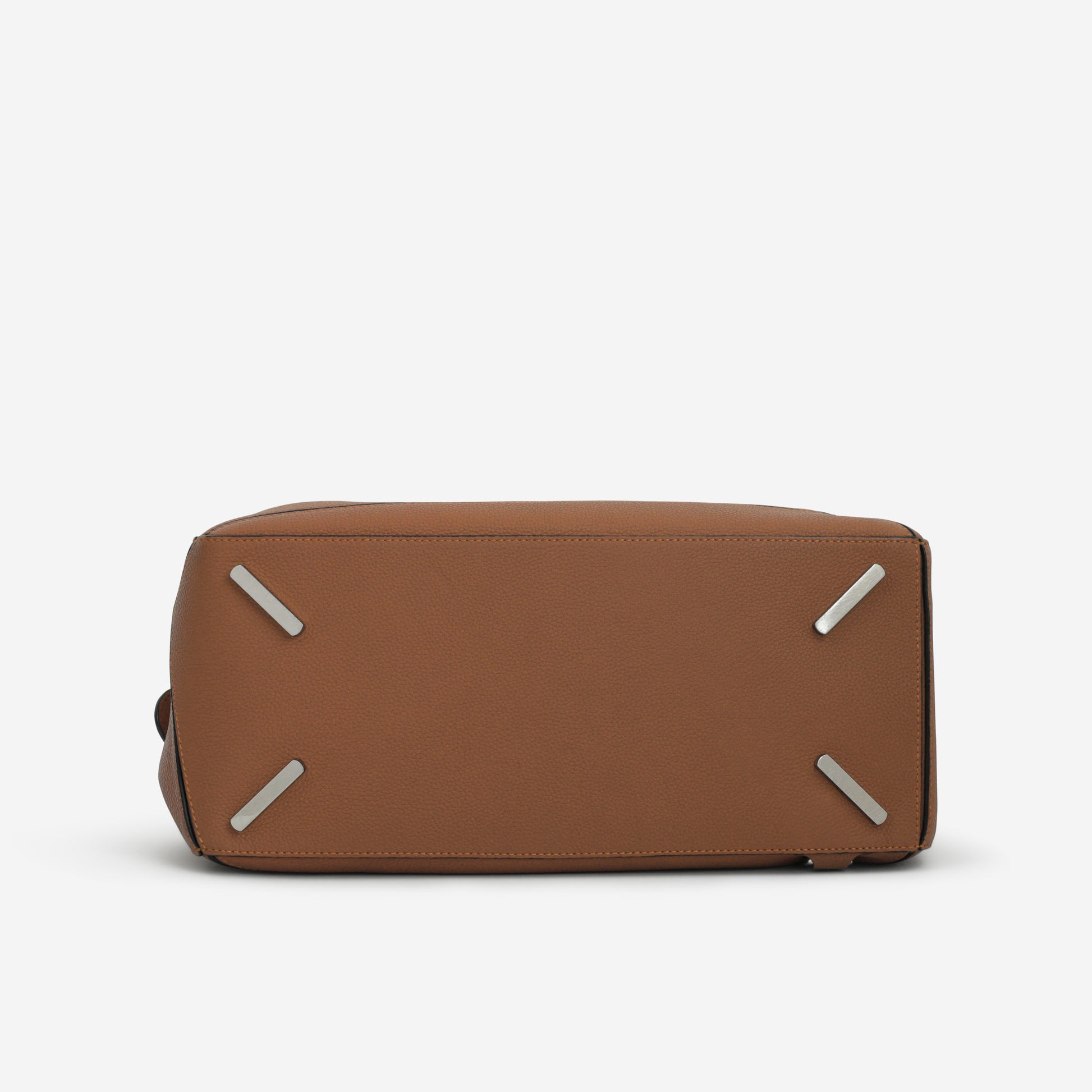 Loewe Large Puzzle Bag - Brown Grained Calfskin | Palladium Hardware - Bagista