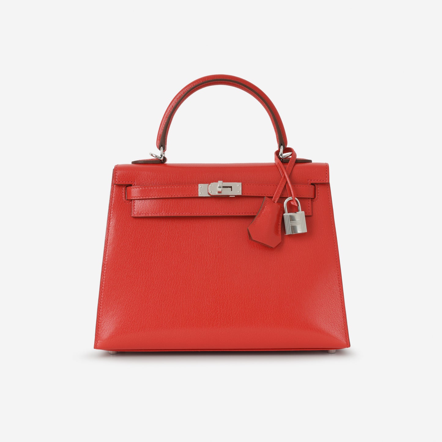 Hermès Kelly 25 - Rouge De Coeur Chevre Chamkila | Palladium Hardware