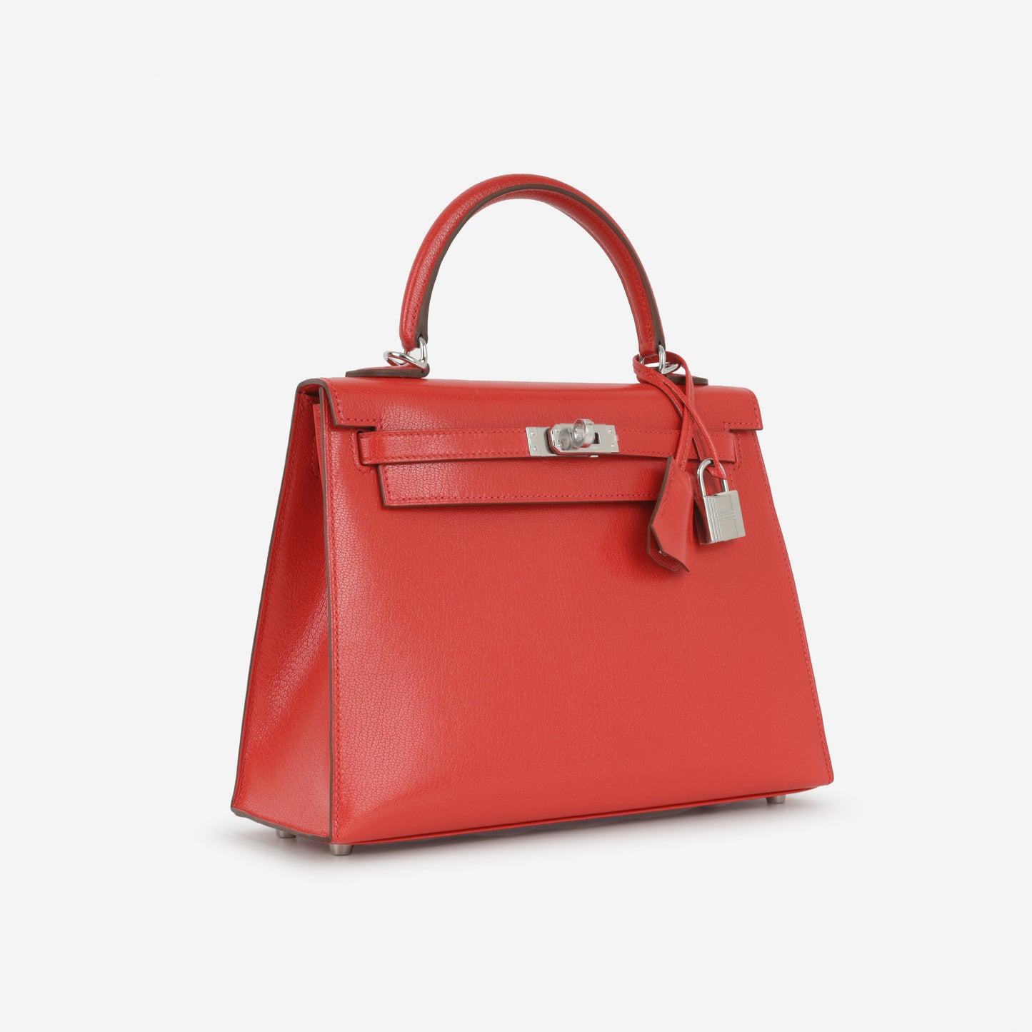 Hermès Kelly 25 - Rouge De Coeur Chevre Chamkila | Palladium Hardware