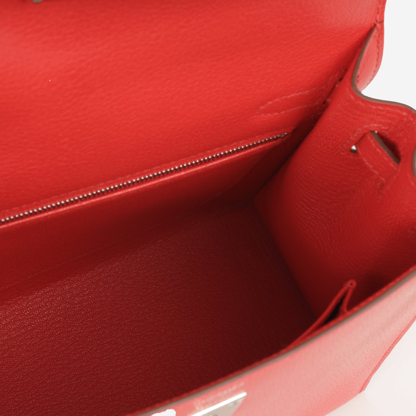 Hermès Kelly 25 - Rouge De Coeur Chevre Chamkila | Palladium Hardware