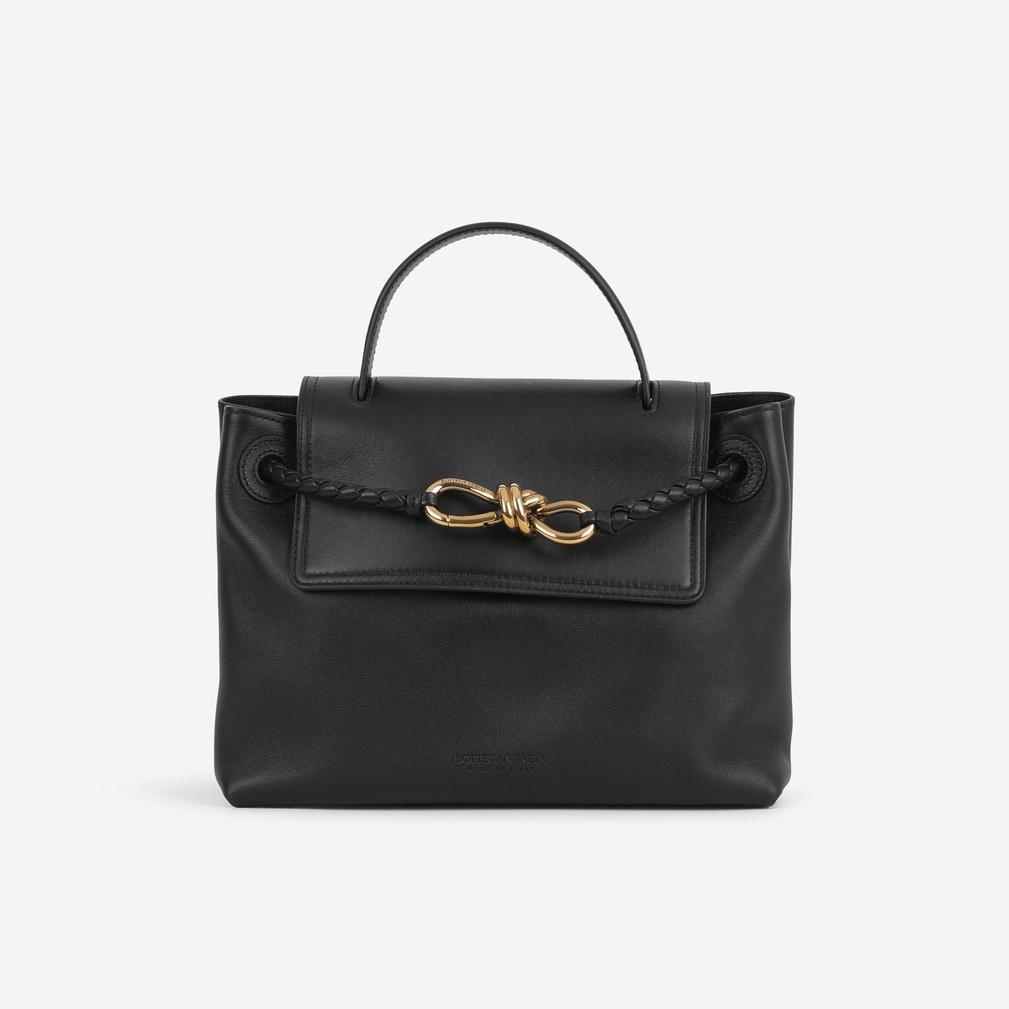 Bottega Small Ciao Ciao - Black Supple Calfskin | Gold Hardware