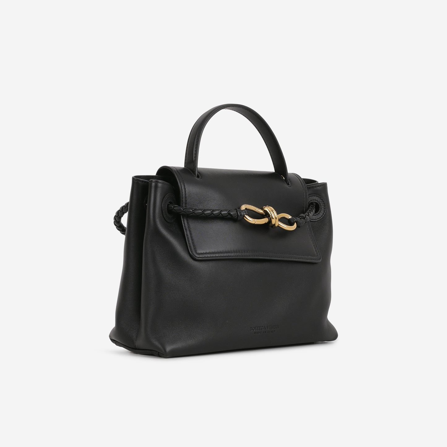 Bottega Small Ciao Ciao - Black Supple Calfskin | Gold Hardware