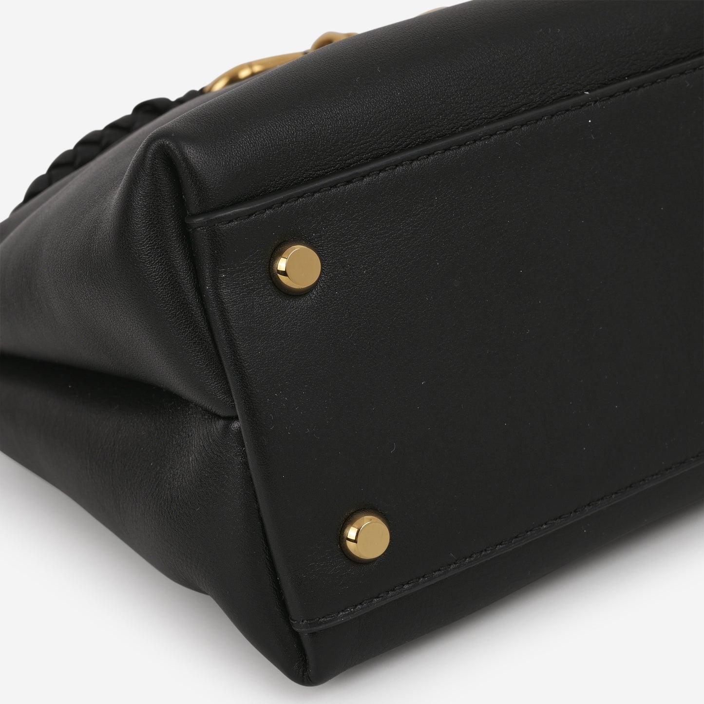 Bottega Small Ciao Ciao - Black Supple Calfskin | Gold Hardware